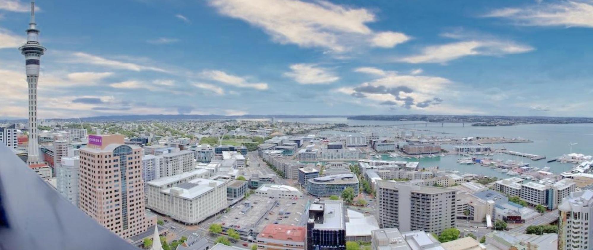 Top Floor Harbour View And Skytower View Apartment In Cbd 奥克兰 外观 照片